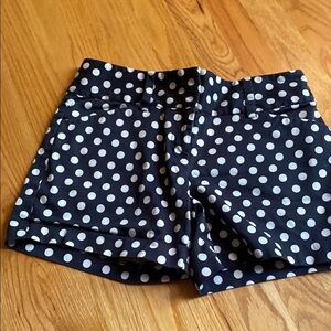 Ann Taylor Black and White Polka Dot High Waist Shorts
